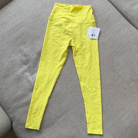 NWT Beyond Yoga Spacedye Caught In The Midi High Waisted Legging in Lemon Glow - Picture 1 of 8